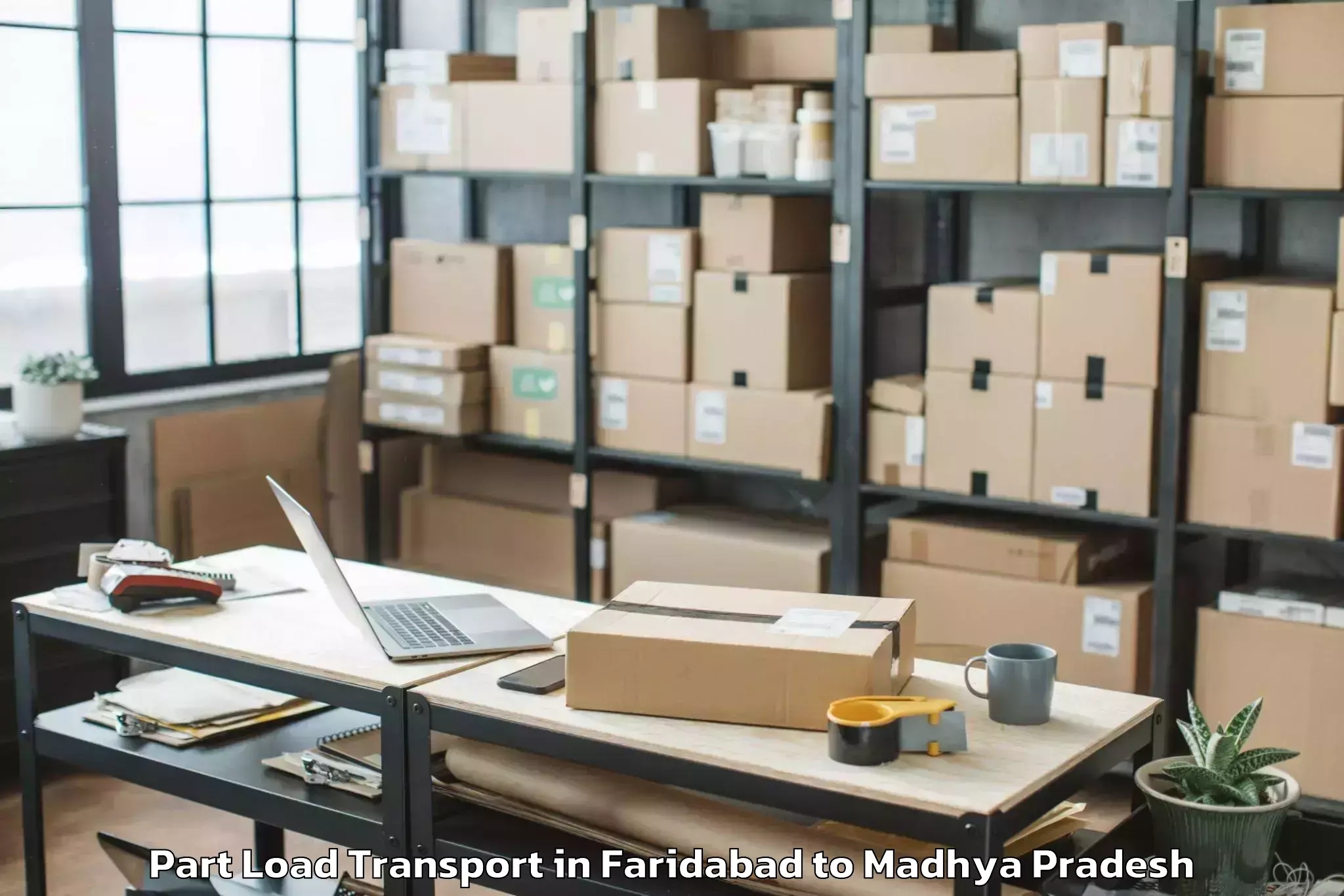 Easy Faridabad to Neemuch Part Load Transport Booking